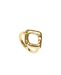 Heymaeve Stainless Steel 18K Gold Plated Fashion Forward Ring
