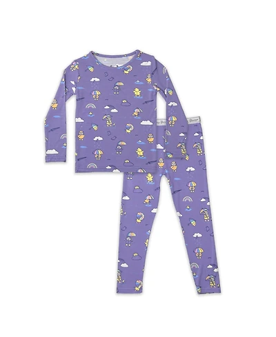 Bellabu Bear Toddler| Child Unisex Rainbow Bear Set of 2 Piece Pajamas