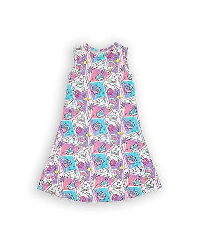 Bellabu Bear Toddler| Child Girls Comic Purple Dress