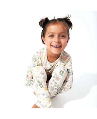 Bellabu Bear Toddler| Child Girls Fall Floral Set of 2 Piece Pajamas