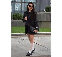 Pola Womens Leather Horsebit Loafers