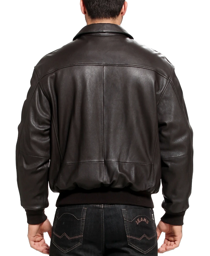 Landing Leathers Men A-2 Leather Flight Bomber Jacket