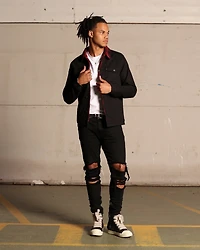 Saint Morta Big & Tall Tartan Faux Sherpa Denim Jacket