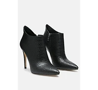 Rag & Co Lolita Woven Texture Stiletto Boot Women