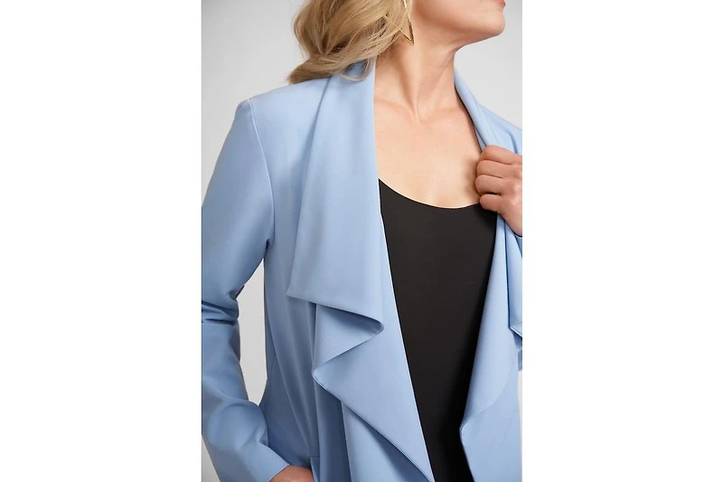 Lisa Duster Jacket With Draped Collar