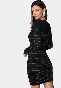 Bebe Women's Bold Button Knit Dress