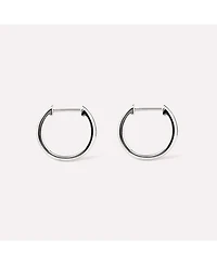 Small Slim Endless Hoops - Lo Small Silver