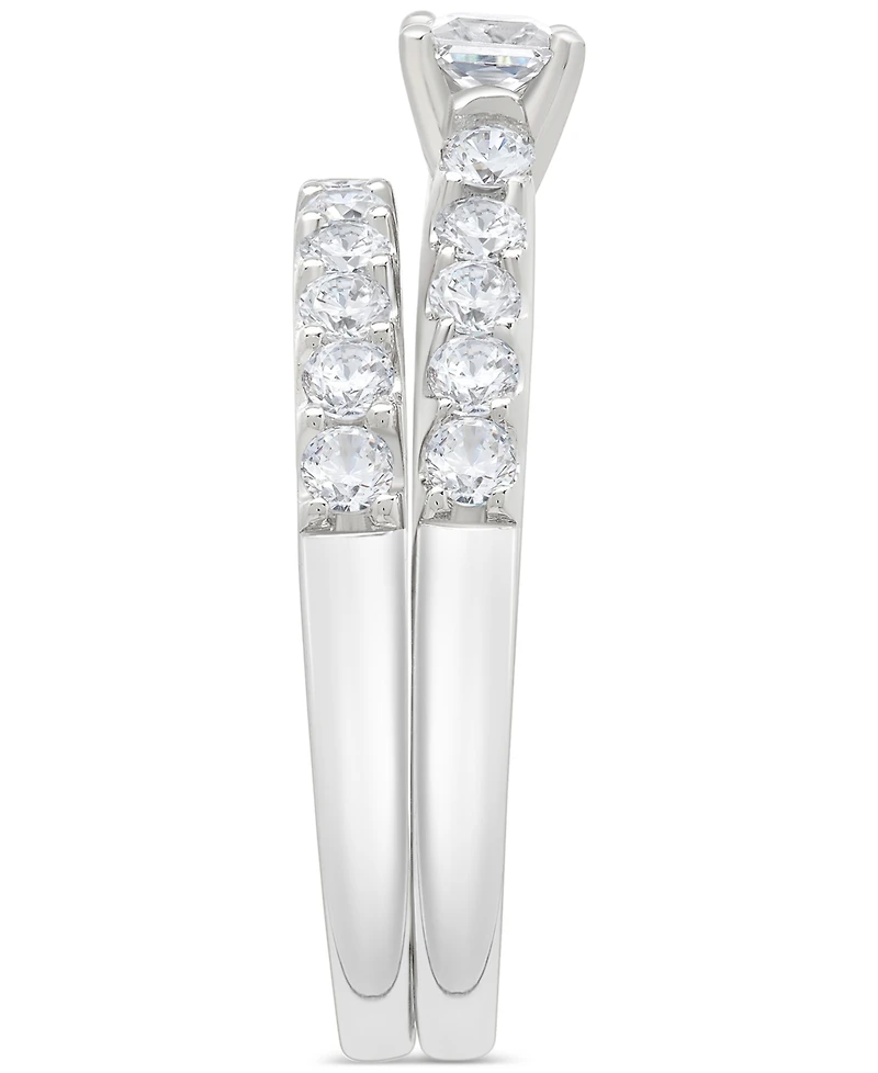 Diamond Princess-Cut Bridal Set (1 ct. t.w.) in 14k White Gold