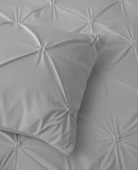 Unikome 3 Piece Pinch Pleated Down Alternative Comforter Set