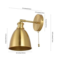 Jonathan Y Hudson Farmhouse Bohemian Iron Led Sconce (Set of 2)
