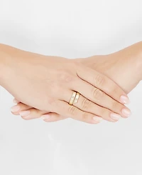 Italian Gold Greek Key Bypass Statement Ring 10k