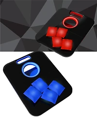 Black Series Light Up Bean Bag Toss Outdoor Game Set with Boards