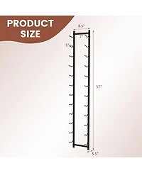 Sugift 12-Bottle Rustproof Wall-Mounted Wine Rack