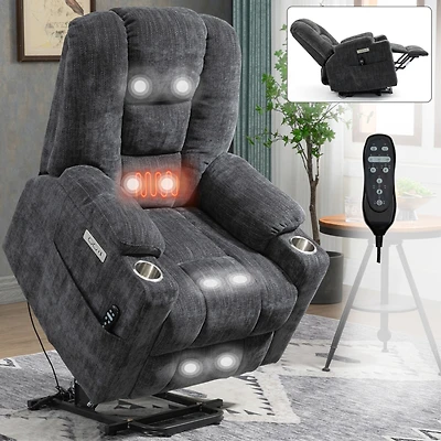 Streamdale Furniture Massage Recliner Chair with Heat and USB_ports
