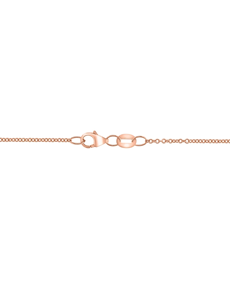 Effy Lab Grown Ruby (7-1/8 ct. t.w) & Lab Grown Diamond (1 ct. t.w.) Pear Halo 18" Pendant Necklace in 14k Rose Gold