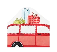 Christmas Car Printed & Embellished Throw Pillow