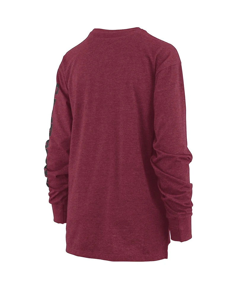 Women's Pressbox Garnet South Carolina Gamecocks Two-Hit Canyon Long Sleeve T-shirt