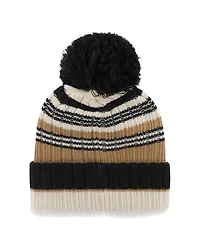 Women's '47 Brand Natural Green Bay Packers Barista Cuffed Knit Hat with Pom