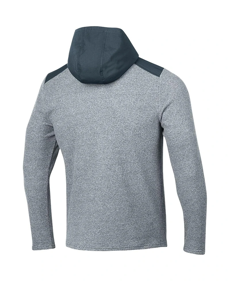 Men's Under Armour Gray Notre Dame Fighting Irish Survivor Fleece Hoodie Quarter-Zip Jacket