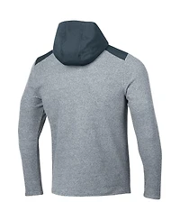 Men's Under Armour Gray Notre Dame Fighting Irish Survivor Fleece Hoodie Quarter-Zip Jacket