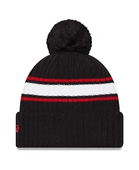 Men's New Era Navy Usmnt Fold Cuffed Knit Hat with Pom