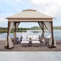 Streamdale Pop-Up Gazebo with Netting, 11x11FT, 2-Tier