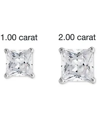 Grown With Love Igi Certified Lab Grown Diamond Princess Stud Earrings Collection 1 2 Ct. T.W. In 14k Gold