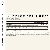 Codeage Liposomal Magnesium Glycinate Supplement - Magnesium Bisglycinate Pills - BioPerine Black Pepper - Liposomal Delivery