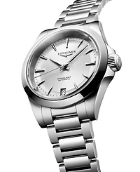Longines Women's Swiss Automatic Conquest Stainless Steel Bracelet Watch 34mm