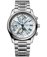 Longines Men's Swiss Automatic Chronograph Master Stainless Steel Bracelet Watch 40mm