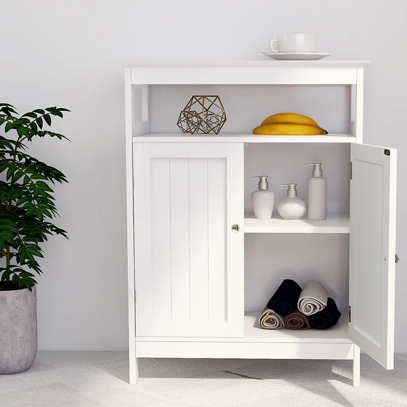 Streamdale Bathroom Standing Storage With Double Shutter Doors Cabinet