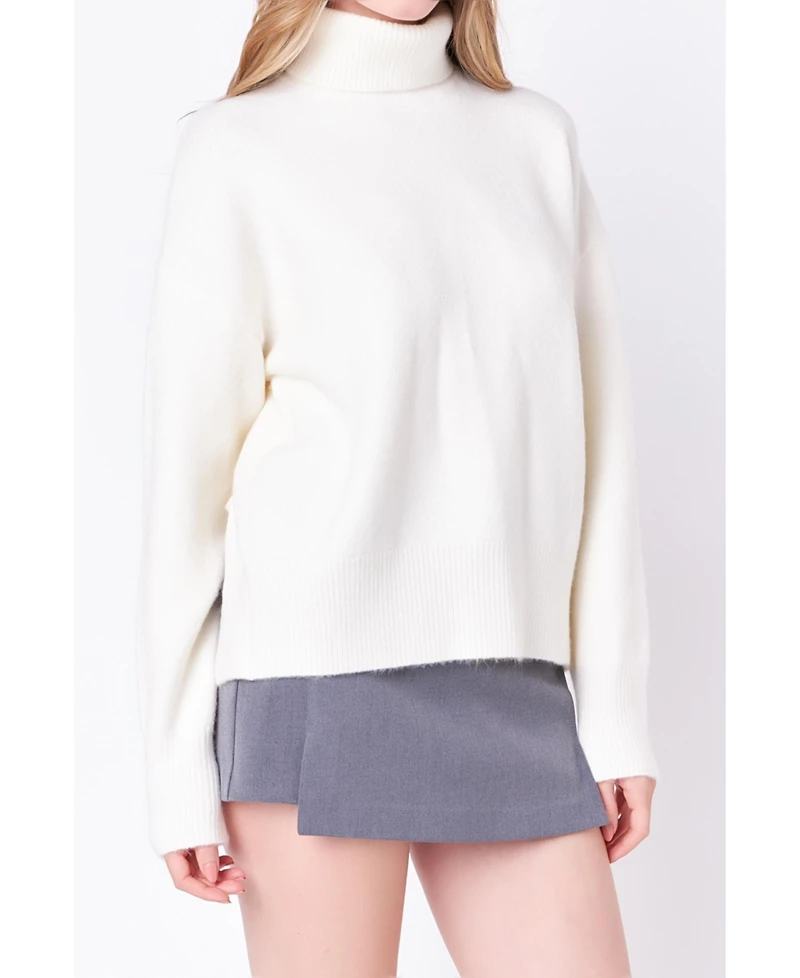 Women's Turtleneck Long Sleeve Sweater