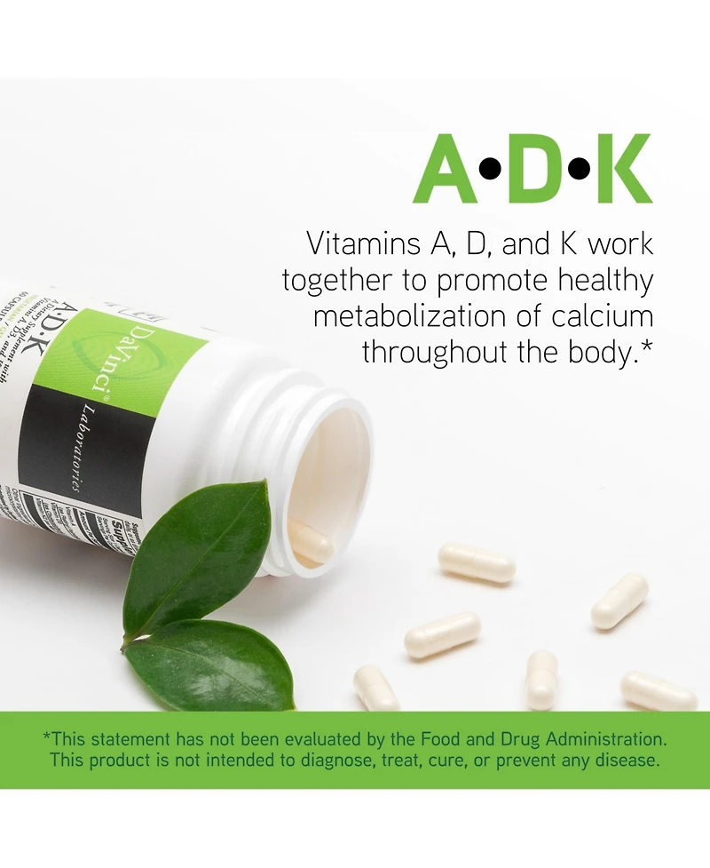 DaVinci Laboratories DaVinci Labs Adk - Dietary Supplement to Support Bone Structure