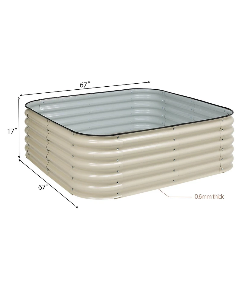 Aoodor 9-in-1 Modular Metal Raised Garden Bed Planter Box