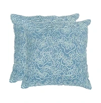 Safavieh Tape Swirl 20" x 20" Pillow (Set of 2)