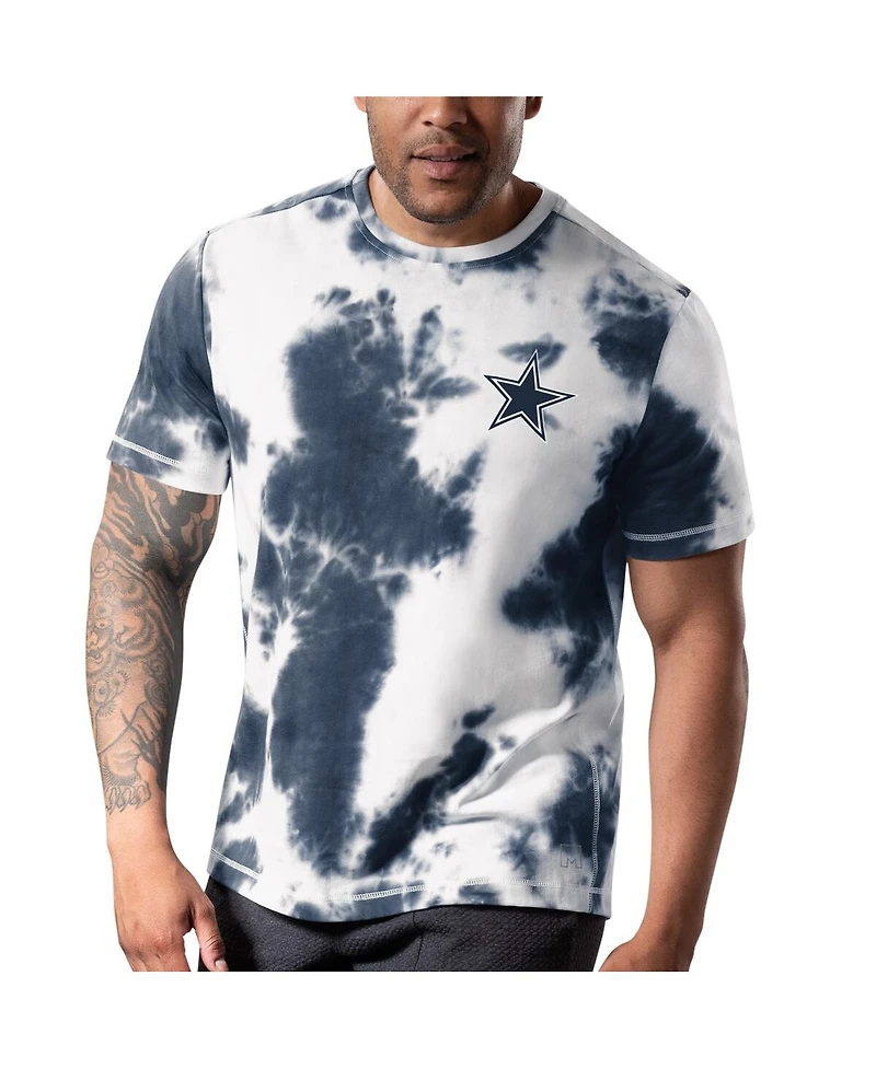 Men's Msx by Michael Strahan Navy Dallas Cowboys Freestyle Tie-Dye T-shirt