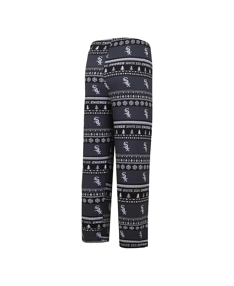 Men's Concepts Sport Black Chicago White Sox Knit Ugly Sweater Long Sleeve Top and Pants Set
