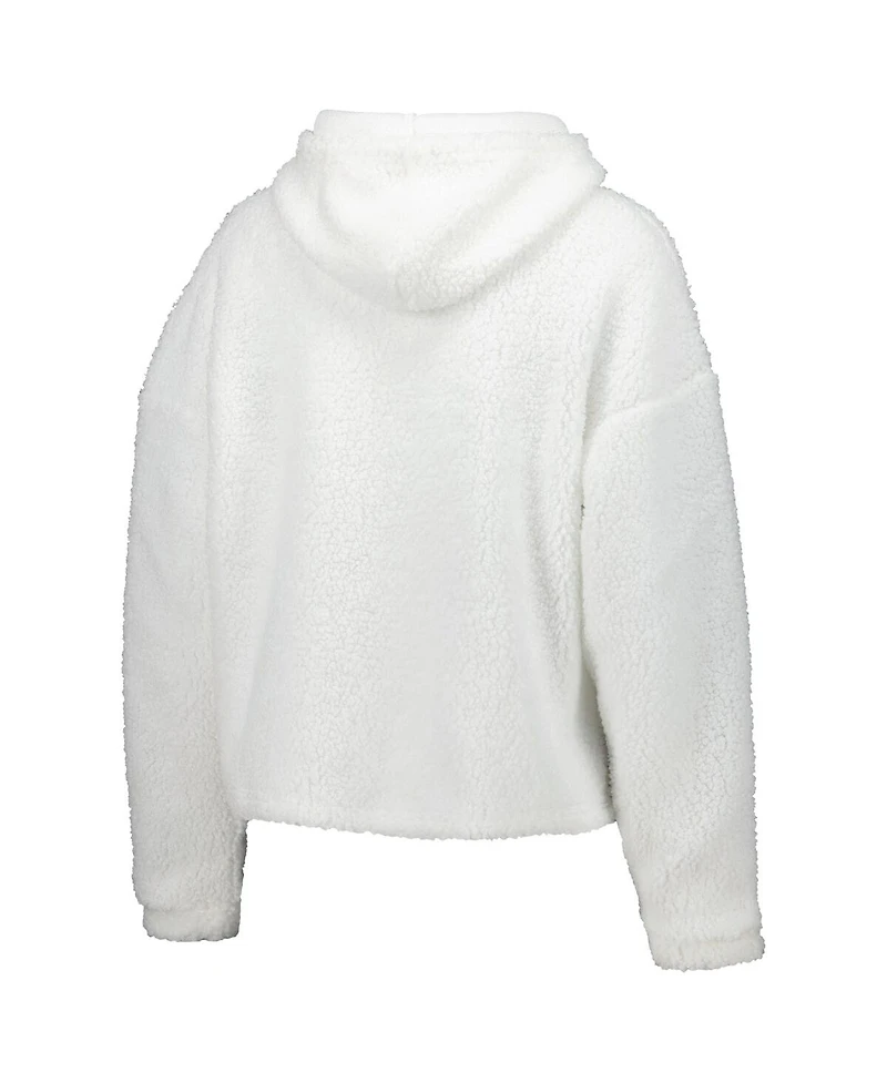 Women's Concepts Sport White Dallas Cowboys Fluffy Pullover Sweatshirt and Shorts Sleep Set