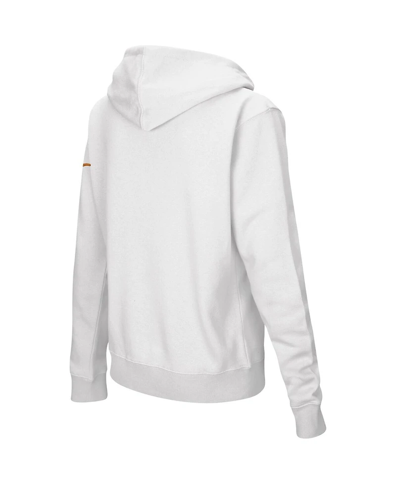 Women's Colosseum White Texas Longhorns Arched Name Full-Zip Hoodie