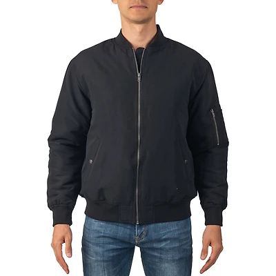 Alpine Swiss Men's Damon Bomber Jacket | Warm Quilted Flight with Pockets – Stylish Windbreaker for Casual & Layering Versatile Outerw