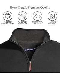 Lands' End Men's Bedford Rib Quarter Zip Sweater