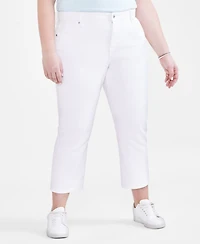 Style & Co Plus Mid-Rise Curvy Capri Jeans, Exclusively at Macy's