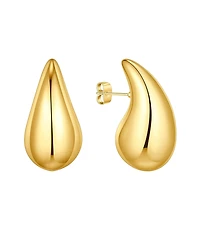 And Now This 18K Gold Plated or Silver Teardrop Small Stud Earrings