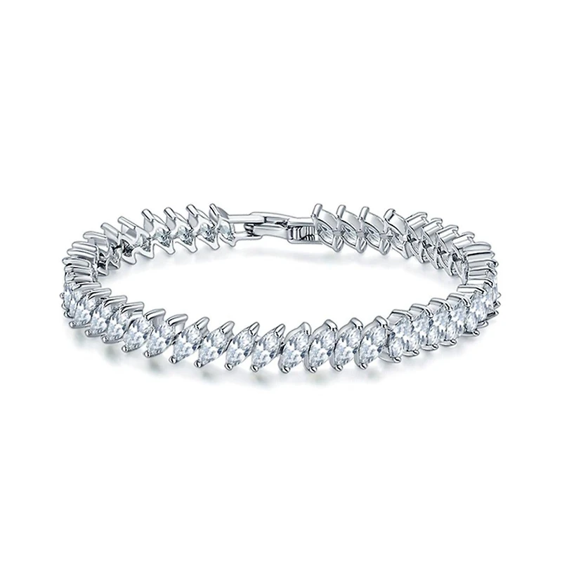 Marquise Cubic Zirconia Tennis Bracelet with Cubic Zirconia