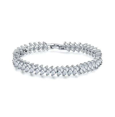 Marquise Cubic Zirconia Tennis Bracelet with Cubic Zirconia