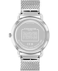 Coach Unisex Elliot Silver-Tone Stainless Steel Mesh Bracelet Watch 41mm