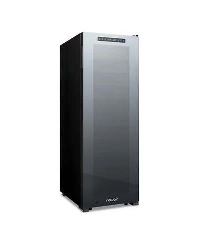 Newair Shadow Series Wine Cooler Refrigerator 56 Bottles Dual Temperature Zones, Freestanding Mirrored Wine and Beverage Fridge with Double-Layer Temp