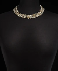 Charter Club Gold-Tone Beaded Floral Necklace, 16" + 2" extender, Created for Macy's