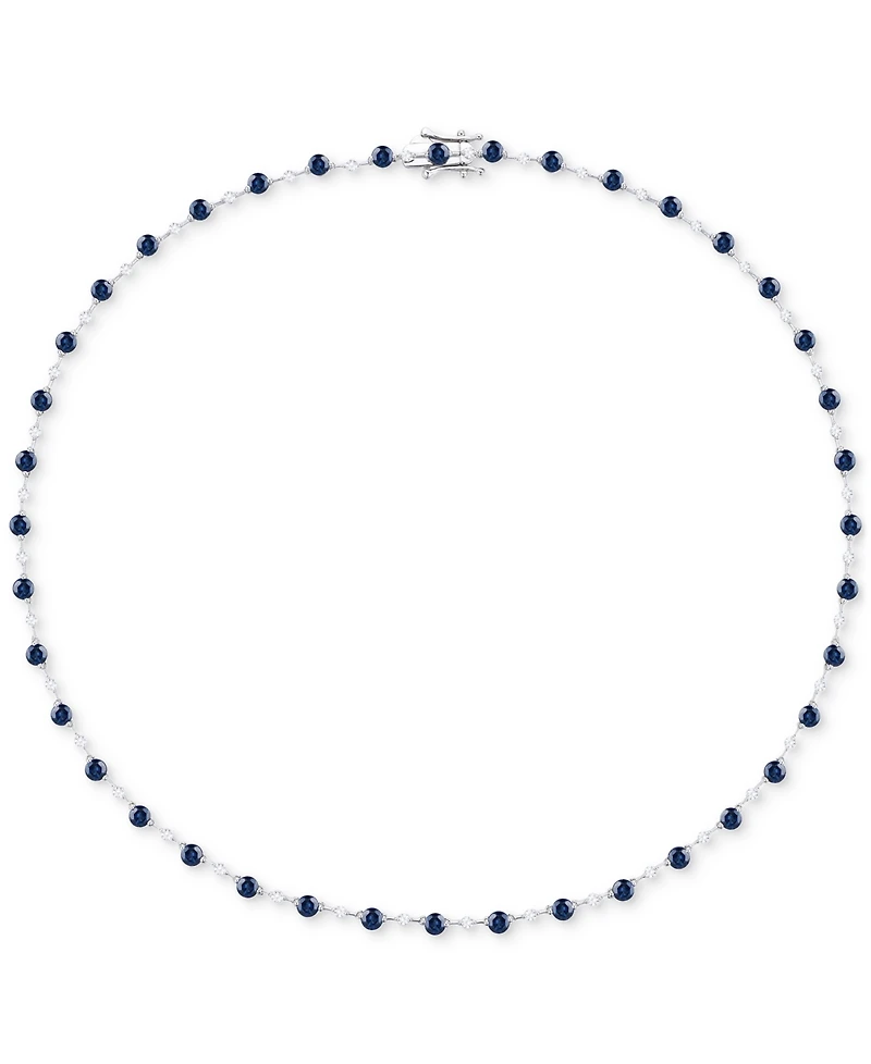 Emerald (5-3/8 ct. t.w.) & Diamond (1-1/6 ct. t.w.) All Around 17" Collar Necklace in 14k Gold (Also in Ruby & Sapphire)