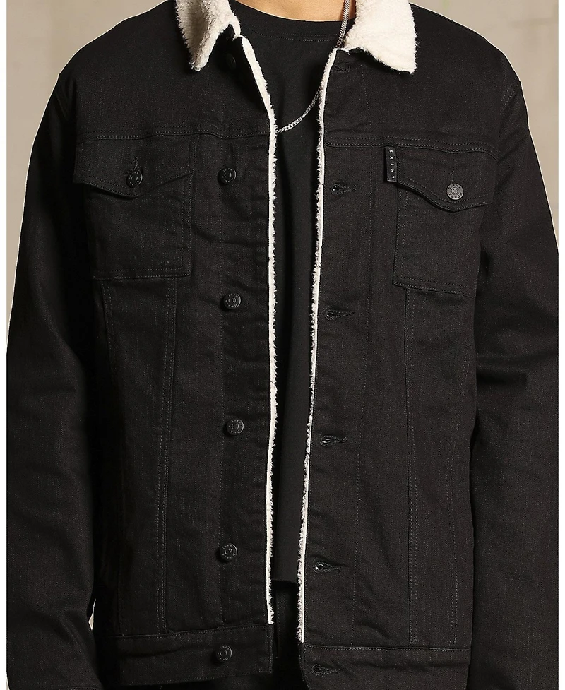 Saint Morta Mens Faux Sherpa Denim Jacket